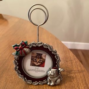 Christmas cat photo holder